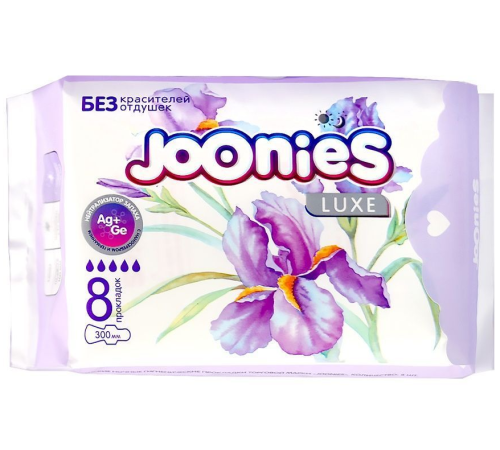  joonies luxe Прокладки женские ночные (8 шт.)