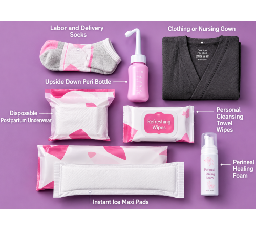 frida mom frihbgyrg kit complet pentru naștere și recuperare postpartum "labor & delivery kit" (40 de piese)