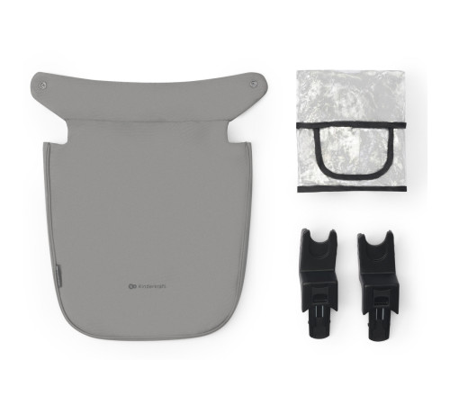 kinderkraft carucior 4in1 newly + mink pro cu baza gri