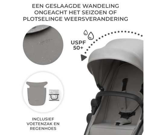 kinderkraft carucior 4in1 newly + mink pro cu baza gri