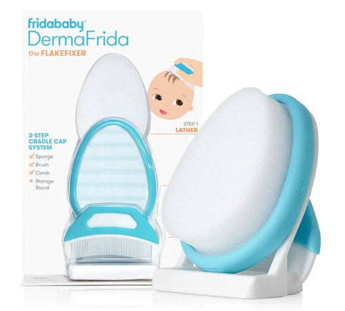  frida baby fri14 set 3&icirc;n1 pentru &icirc;ndepărtarea crustelor de lapte (albastru) 