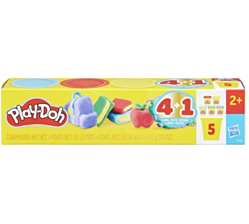  play-doh g1860 set de plastilină "back to school"(5 culori)