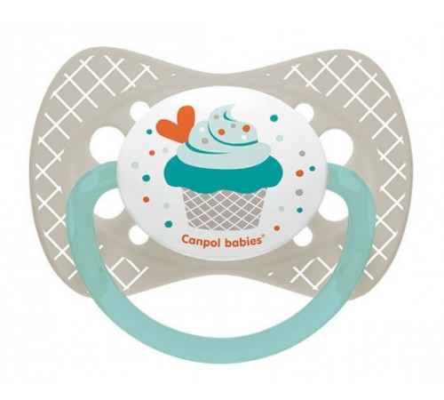 canpol 23/284 suzeta din silicon simetrica "cupcake" (18m+) 1 buc. 