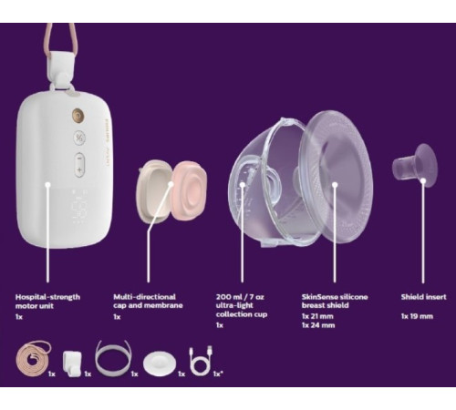 avent scf531/11 Электронный портативный молокоотсос "hands-free single"