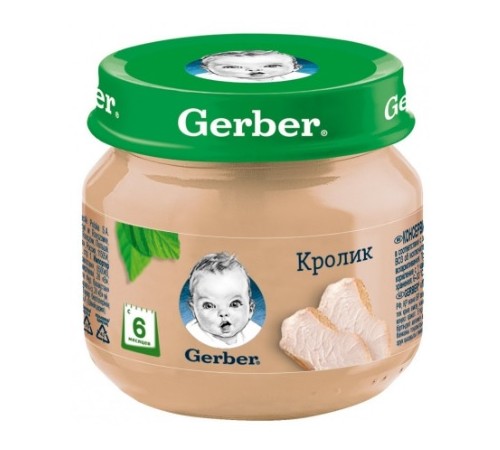 Gerber Пюре из кролика 80 гр. (6m+) Детское питание в Молдове gerber Пюре из кролика 80 гр. (6m+)