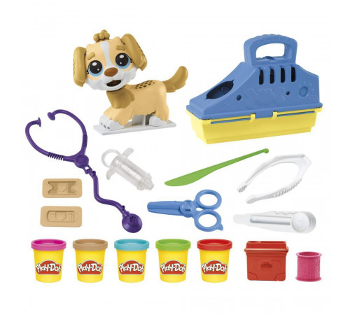 play-doh f3639 set de joc "recepție la medicul veterinar"