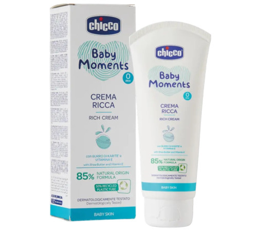 chicco Крем питательный "baby moments" (100 мл)