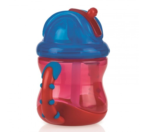 nuby nv0404002  cana "no-spill flip-it" cu pai (12m+) 240 ml.