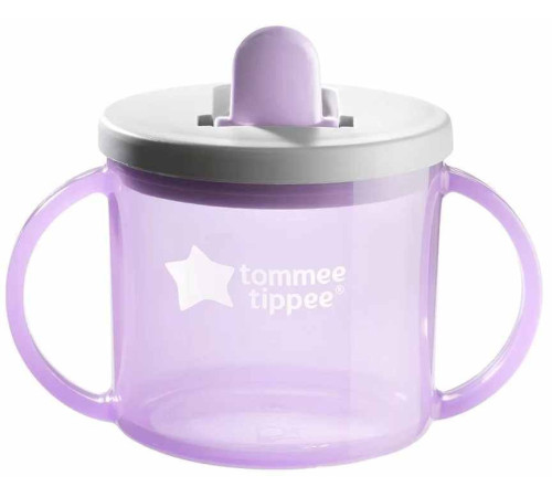 tommee tippee tt0049 cana cu manere "basics first cup" 190 ml.  (4 luni+) mov 