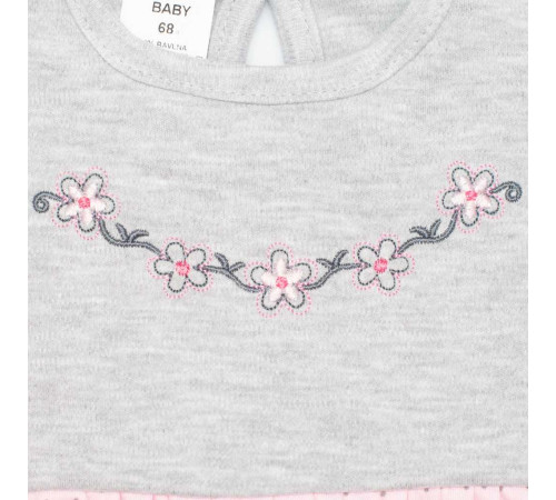 new baby 41963 Платье pink-grey 62 см (3-6мес)