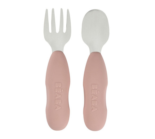  beaba b913596 Набор детских столовых приборов (2 шт.) praline/clay