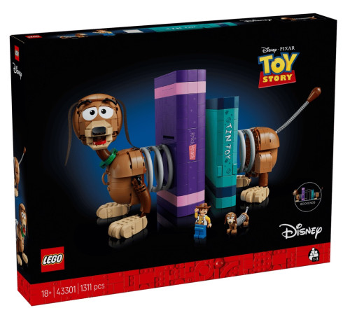  lego disney 43301 constructor "opritoare de cărți c&acirc;inele slinky din povestea jucăriilor" (1311 el.)