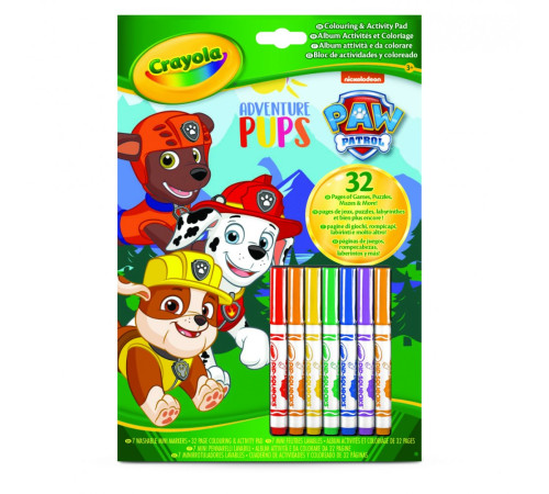  crayola 046918 album de colorat cu carioci "paw patrol" 