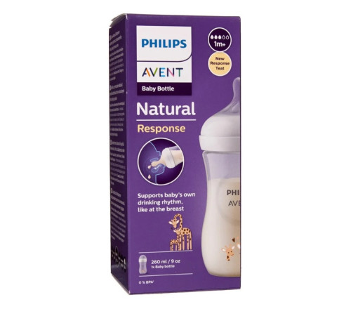 avent scy903/66 biberon "natural: girafă" 260 ml. (1 m+) 1 buc.