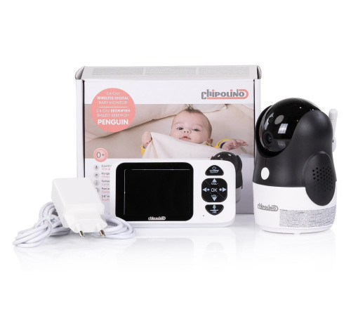  chipolino vibefpe02501wh Видеоняня с 2,8-дюймовым ЖК-дисплеем "Пингвин"