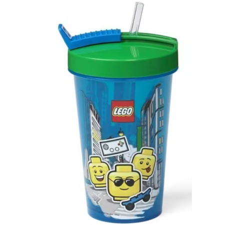 Питание и аксесcуары в Молдове lego Детский питьевой стакан с трубочкой boy (500 мл)