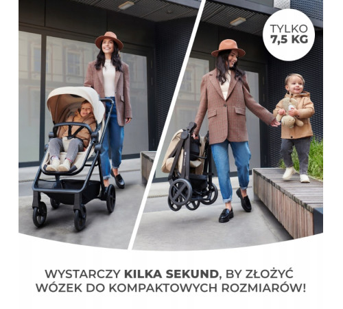 kinderkraft Коляска 4-в-1 newly + mink pro с базой чёрный