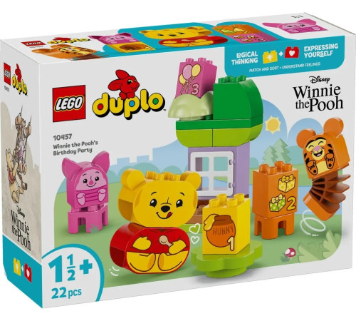 lego duplo 10457 constructor "ziua de naștere a lui winnie the pooh" (22 el.)
