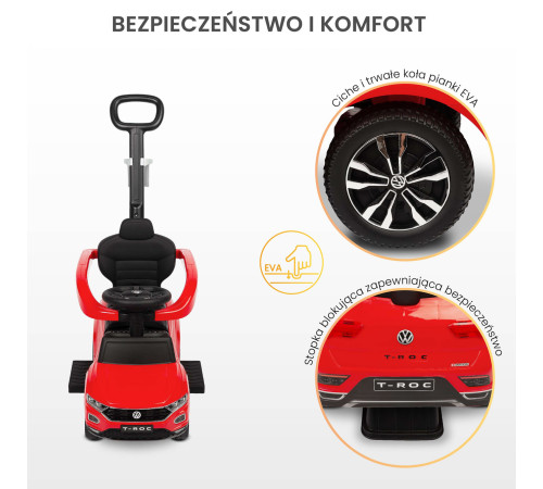 toyz-2560 Машина с ручкой vw t-roc (красный)