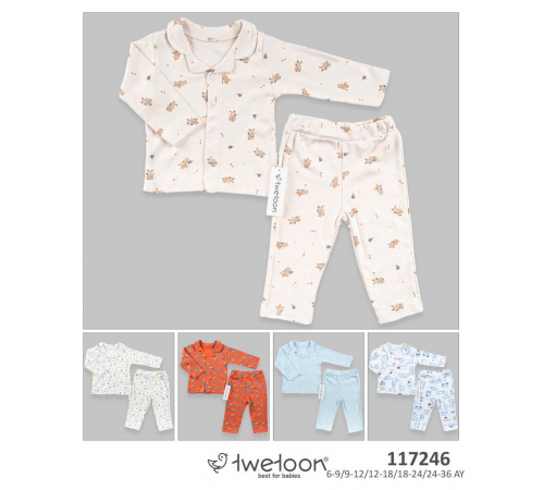 Haine pentru copii in Moldova twetoon 117246 pijama (6/9/12/18/24 luni) in sort.