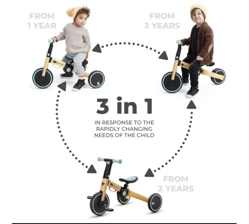 kinderkraft Беговел трехколесный 4trike бежевый