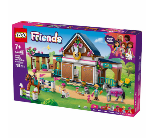 lego friends 42688 Конструктор "Конюшня и Академия верховой езды" (735 дет.)