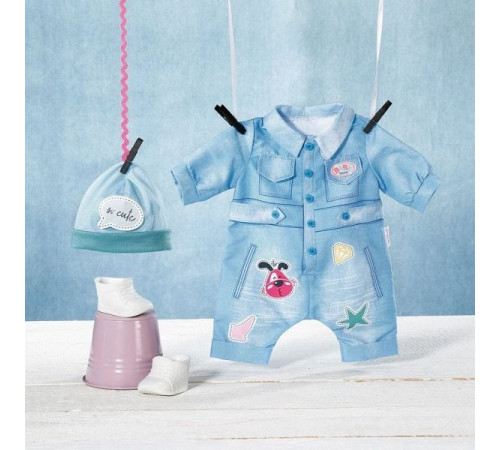 zapf creation 832592 Набор одежды для куклы "baby born deluxe jeans overall" (43 см.)