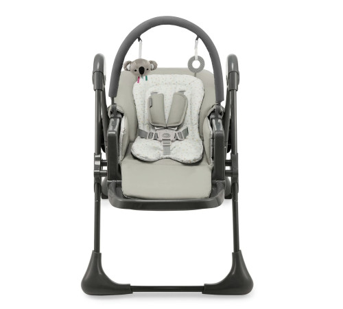 kinderkraft Стульчик для кормления 2в1 tummie серый