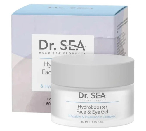  dr.sea Гель-гидробустер для лица и кожи вокруг глаз neoglow & hyaluronic complex (50 мл) 020738