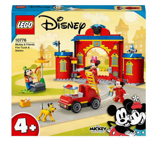 lego disney 10776 constructor "departamentul de pompieri și mașina lui mickey” (144 el.)