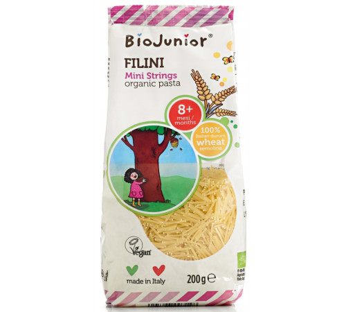 biojunior organic paste fidea (8 luni+) 200 gr.