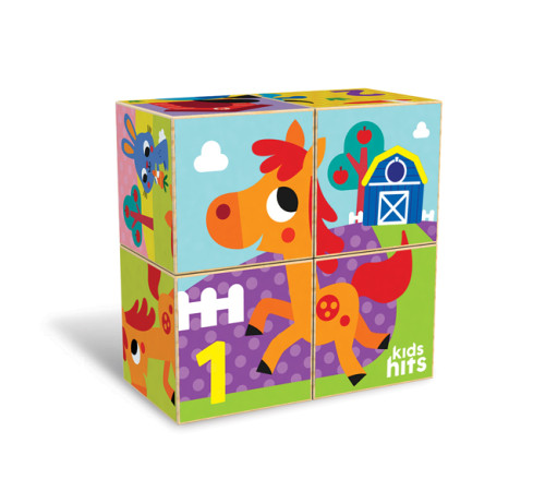 kids hits kh20/022 cuburi de lemn "ferma"