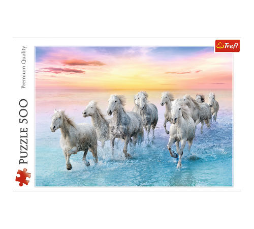 trefl 37289 puzzle "cai albi in galop" (500 el.)