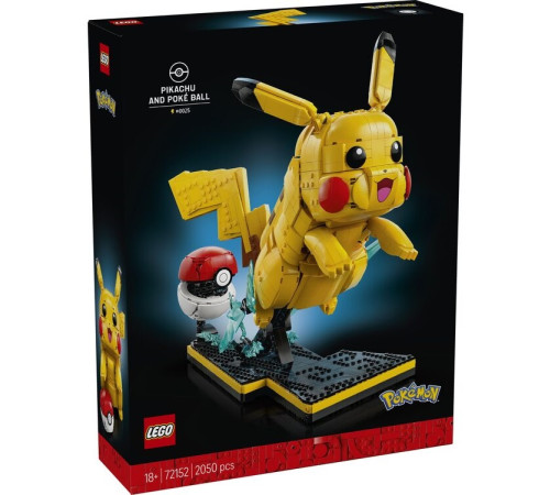  lego pokemon 72152 constructor "pikachu și pok&eacute; ball" (2050 el.)