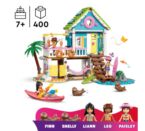 lego friends 42699 constructor "cabană de pe plajă cu foci" (400 el.)
