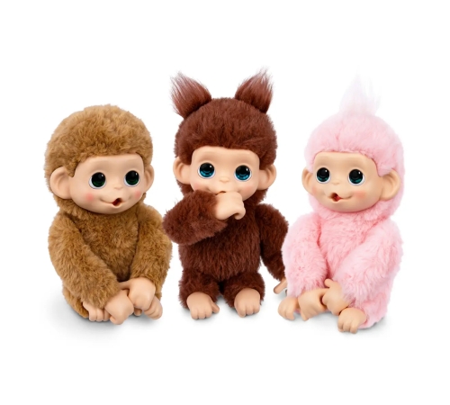 little live pets 26729 Интерактивная игрушка-обезьянка: my baby monkey minis (19 см) в асс.