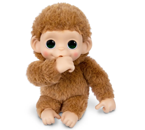 little live pets 26729 Интерактивная игрушка-обезьянка: my baby monkey minis (19 см) в асс.