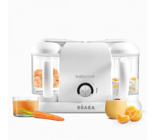 beaba 5273 robot de gătit cu abur şi blender 4in1 "robot babycook plus" alb