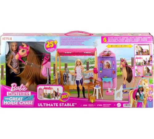 barbie hxj44 Игровой набор с куклой "Великолепная конюшня"