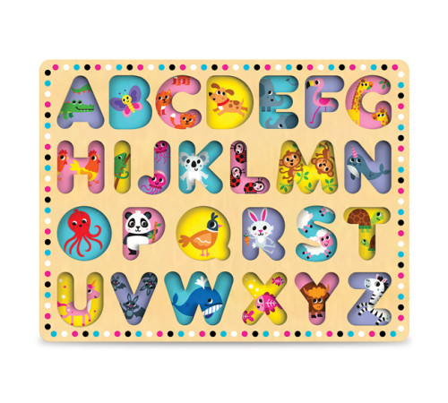 kids hits kh20/025 puzzle din lemn "abc"