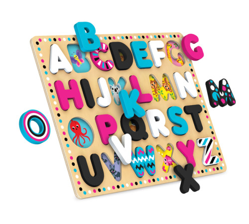 kids hits kh20/025 puzzle din lemn "abc"