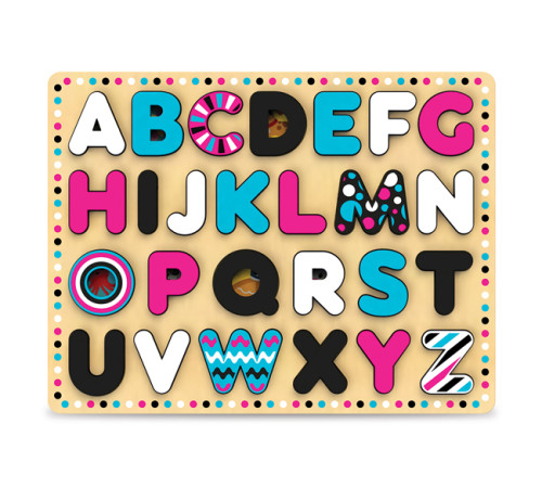 kids hits kh20/025 puzzle din lemn "abc"