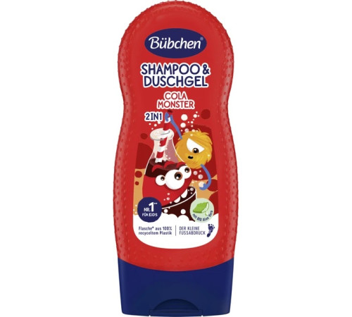  bubchen Șampon și gel de duș 2 în 1 cola monster (230 ml)
