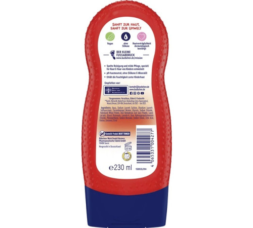 bubchen Șampon și gel de duș 2 în 1 cola monster (230 ml)