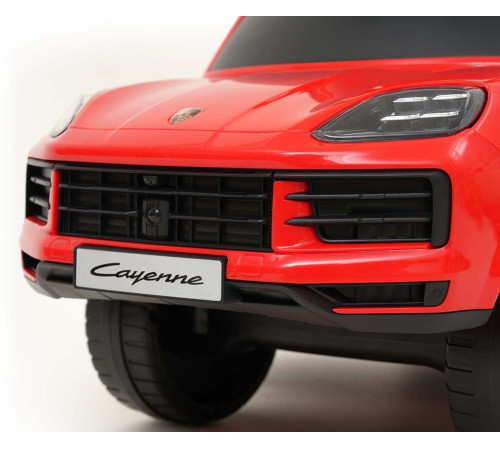 milly mally  59543 mașinuță de &icirc;mpins "porsche cayenne s" cu m&acirc;ner parental (rosu)