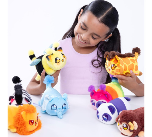aphmau 65555a jucărie de pluș surpriză meemeow safari s1 (15 cm)