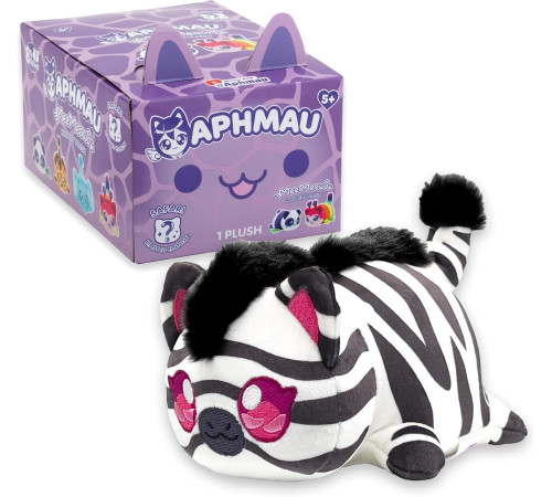 aphmau 65555a jucărie de pluș surpriză meemeow safari s1 (15 cm)