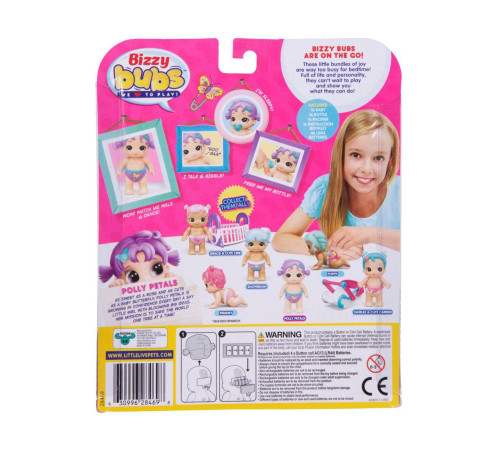 little live pets 28469 papusa interactiva bizzy bubs „polly petal”