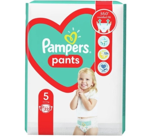  pampers pants 5 (12-17 кг.) 22 шт.