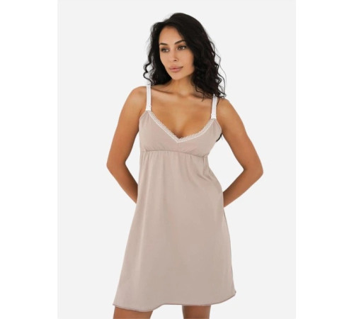  mamindom 24133 cămașă de noapte pentru gravide și alăptare xl (cappuccino)